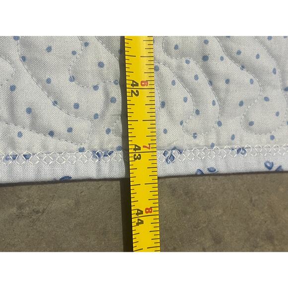 Blue-White Baby Blanket with Cute Little Animals, Adorable Scenes, Nursery - Picture 6 of 6